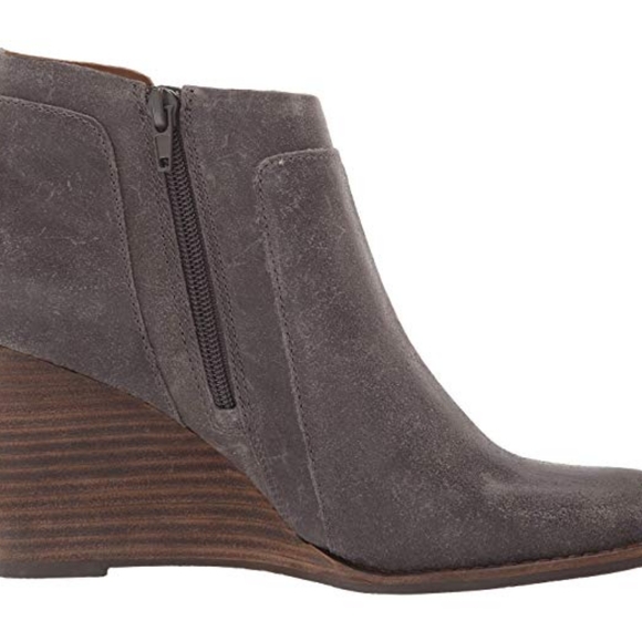 Lucky Brand Gray Grey Booties Suede - Picture 6 of 7